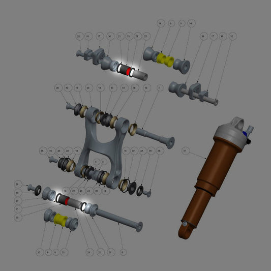 RMB PARTS RUBBER O-RING FOR SHOCK PIN