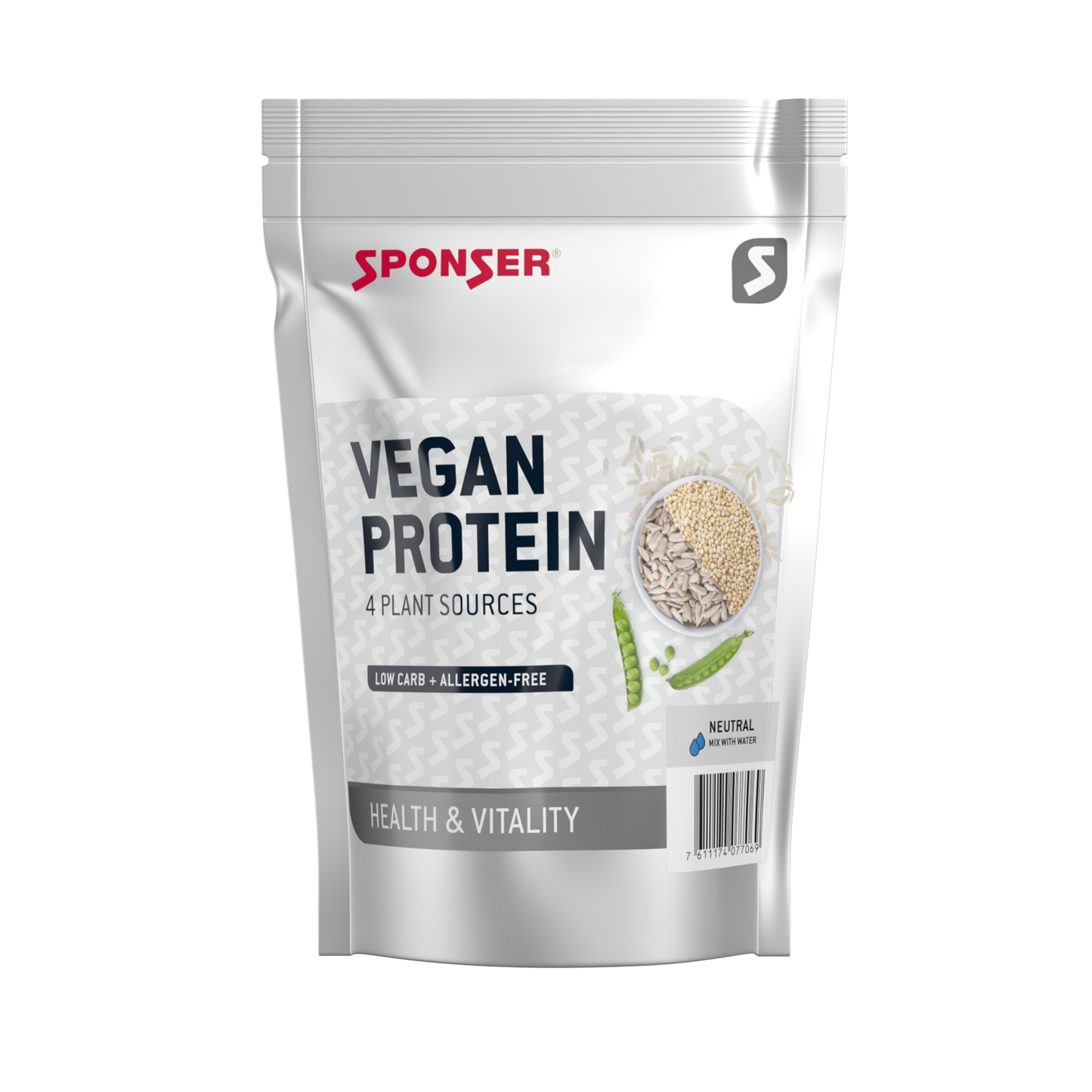 SPONSER VEGAN PROTEIN CHOCOLATE 480G SACO